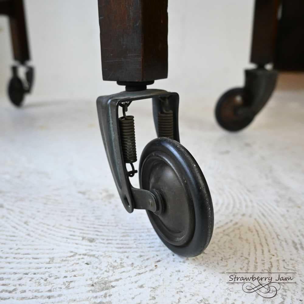 L3501-93 英国アンティーク オーク ワゴン 収納 トローリー イギリス