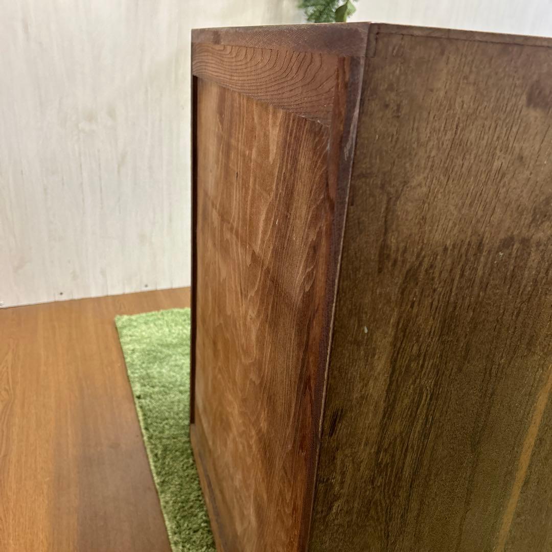 ヴィンテージ　レトロ　ブラウン　木製　チェスト 5引き出し