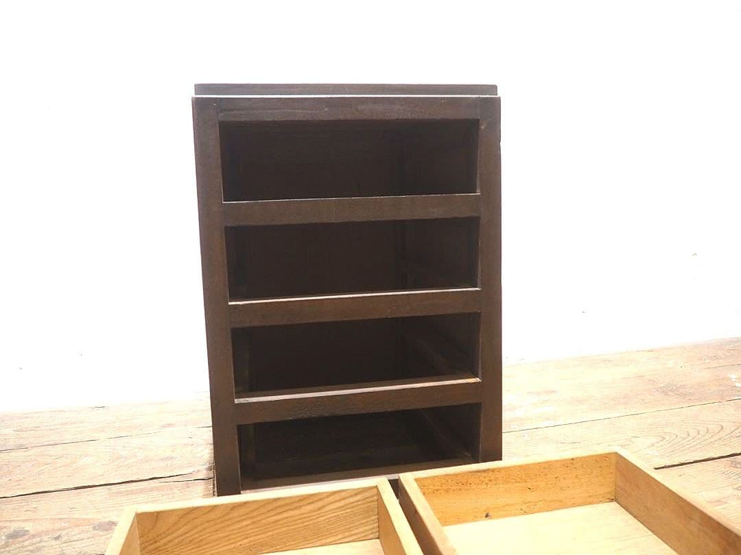 1317 ヴィンテージ　レトロな小引き出し　収納棚　書類ケース　陳列台　古家具