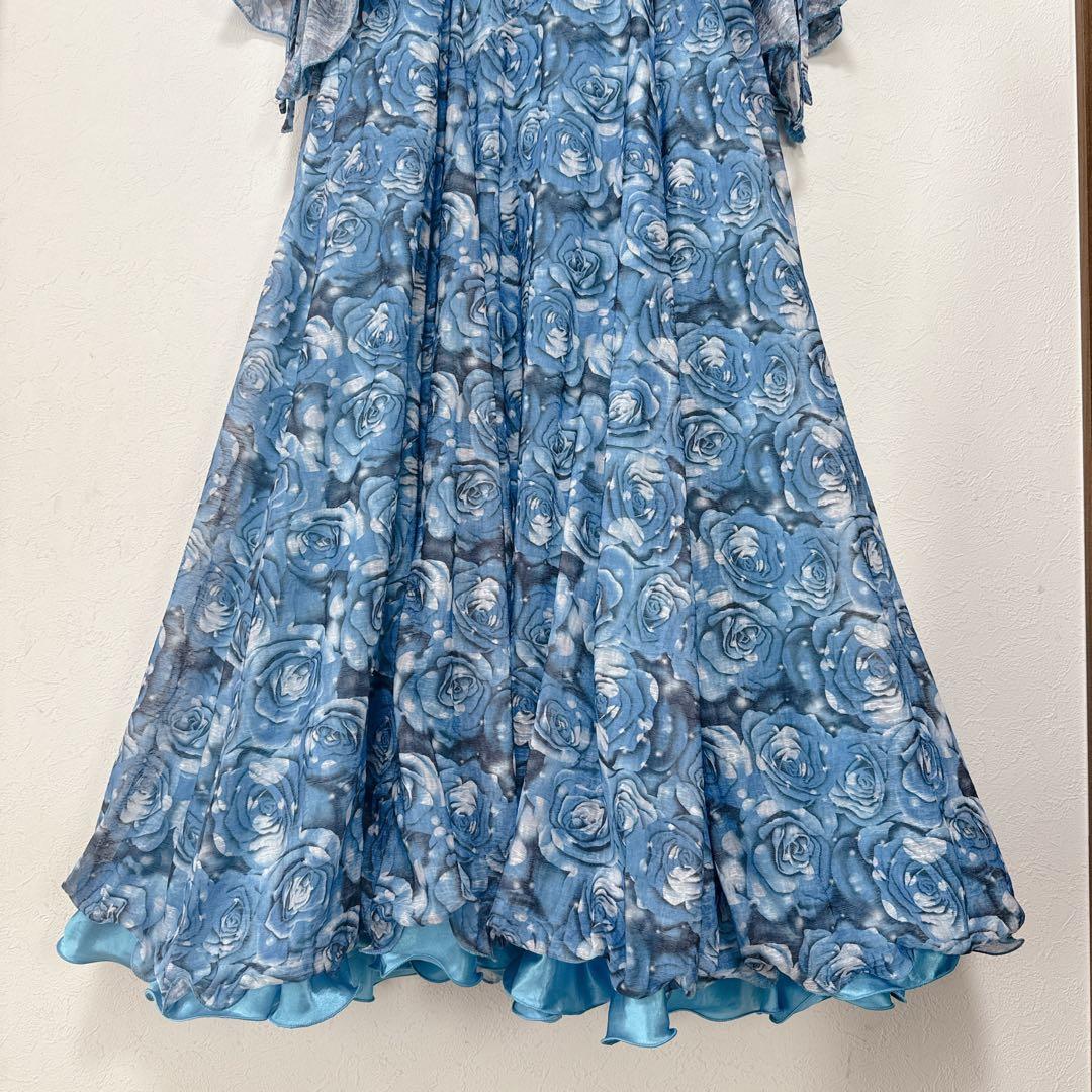 プリマブティック　社交ダンス衣装ドレス薔薇柄