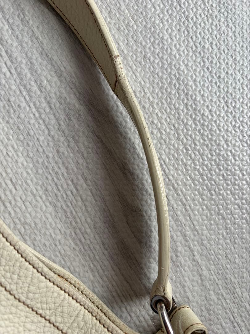 PRADA プラダ ヴィッテロダイノ レザー ワン ショルダー バッグ 白