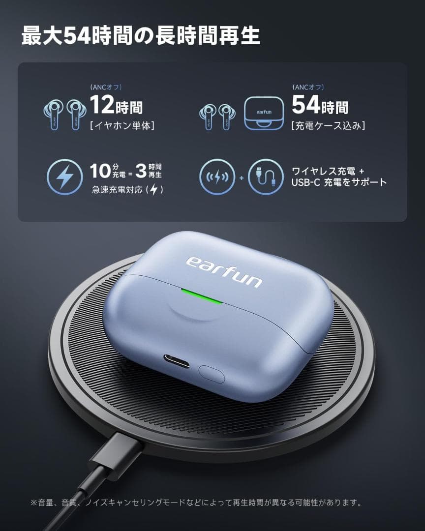 【新品・未開梱】EarFun Air Pro 4i+ワイヤレスイヤホン ブルー