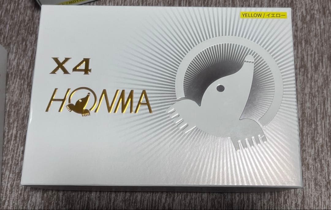 HONMA X4 ゴルフボール 1ダース×4箱　イエロー