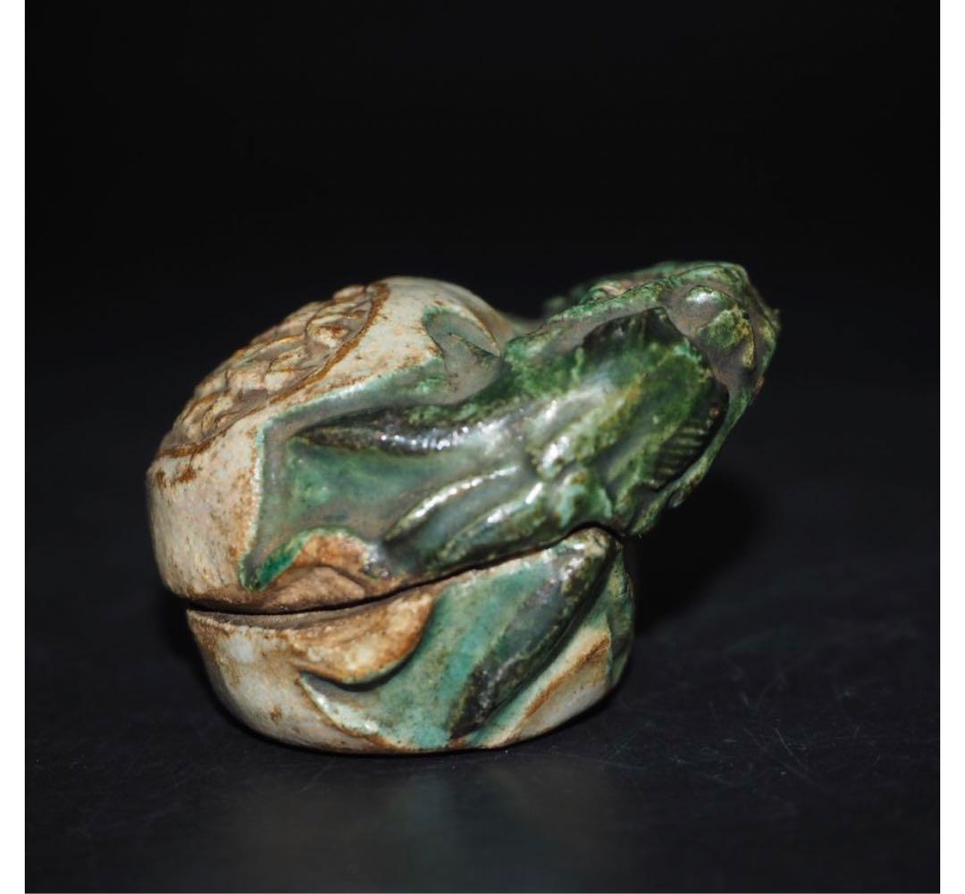 送料無料　江戸時代古九谷？双龍争珠香合　華道具茶道具