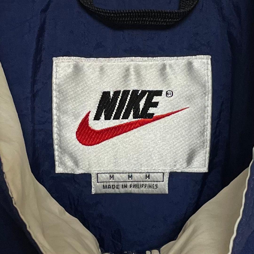 963【入手困難】ナイキ♤刺繍ロゴ　90s 銀タグ　ナイロンジャケット　即完売品