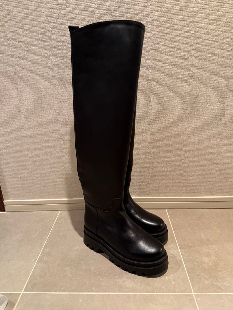 大幅お値下げ【新品】REMME 本革 レザー ニーハイブーツ 37