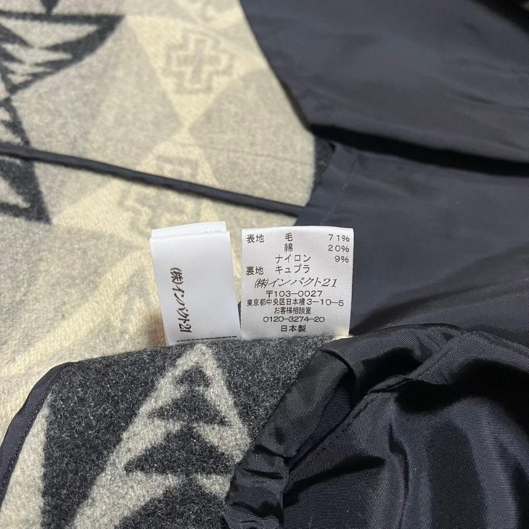 ◎90s/ネイティブ柄◎ラルフローレン★9号　M相当★ウール　コート★幾何学模様