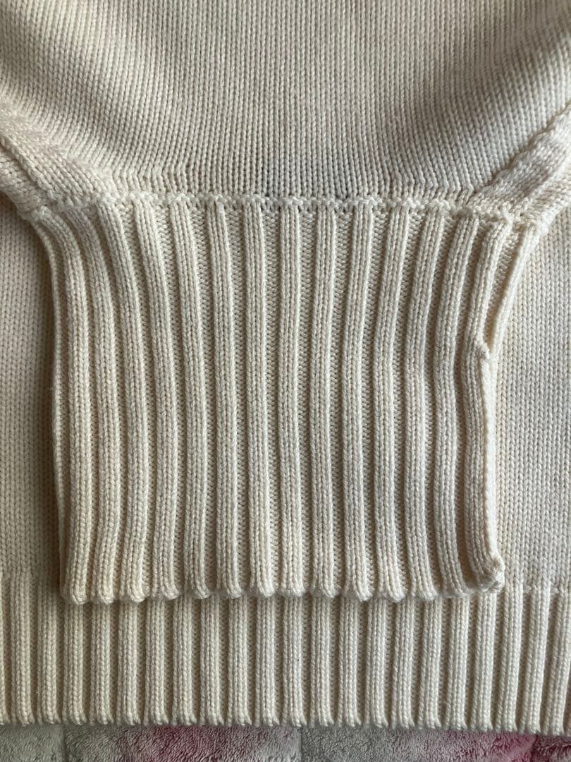 Drumohr メリノウール 8G タートルネックニット オフホワイト 46