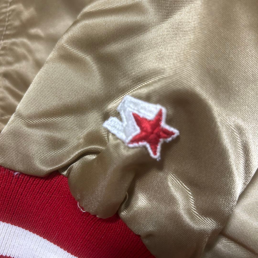 美品 USA製 スターター NFL 49ers ゴールドスタジャン