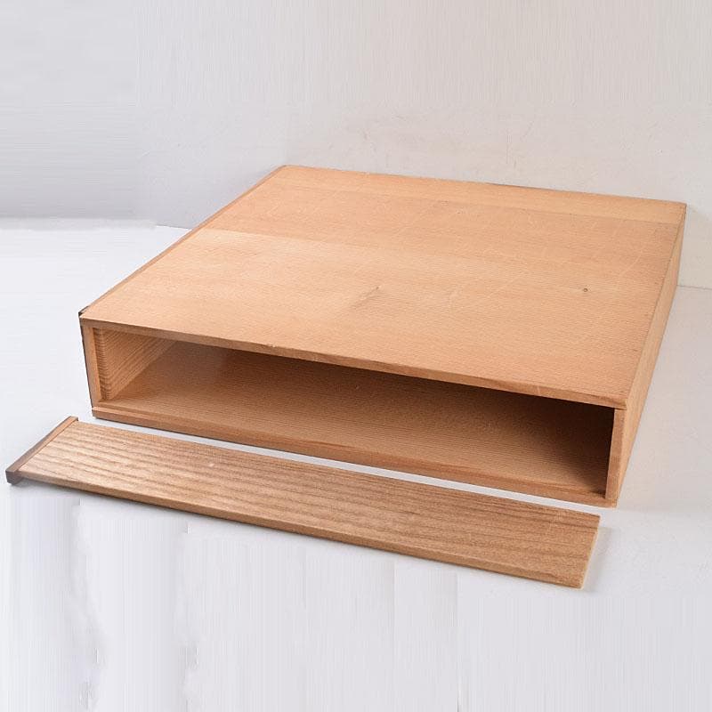 茶道具　塗師　松永松寛作　花草蒔絵　炉縁　共箱　V　8521A