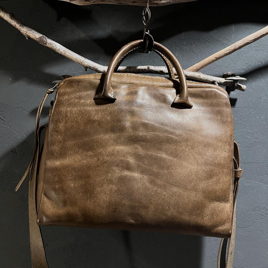 【USED】プエブロレザーのショルダーバッグ 本革 虎目 一点物 #283