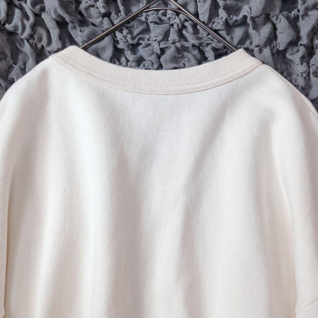 快晴堂 3飛び裏起毛 無地 Girl’sトレーナー 生成り 大きめ