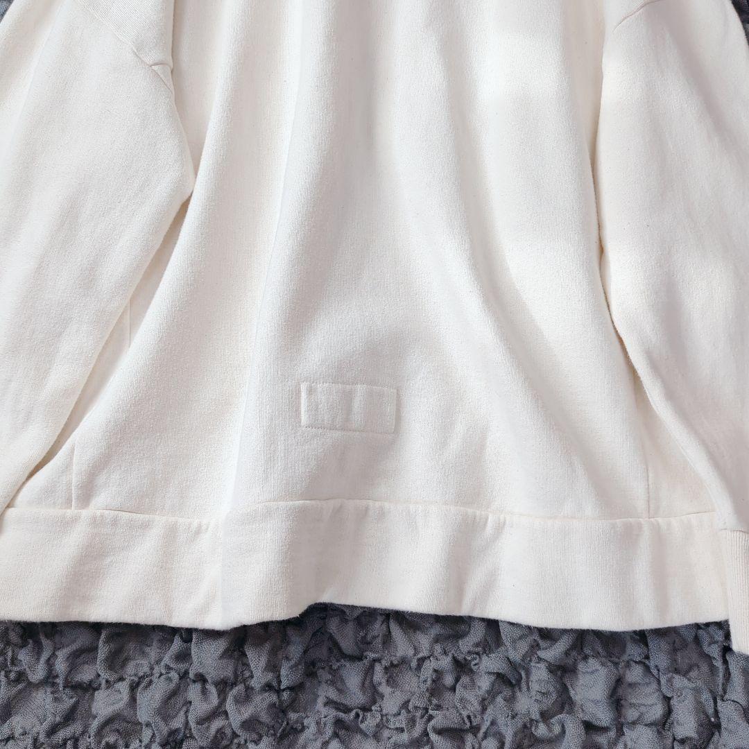 快晴堂 3飛び裏起毛 無地 Girl’sトレーナー 生成り 大きめ