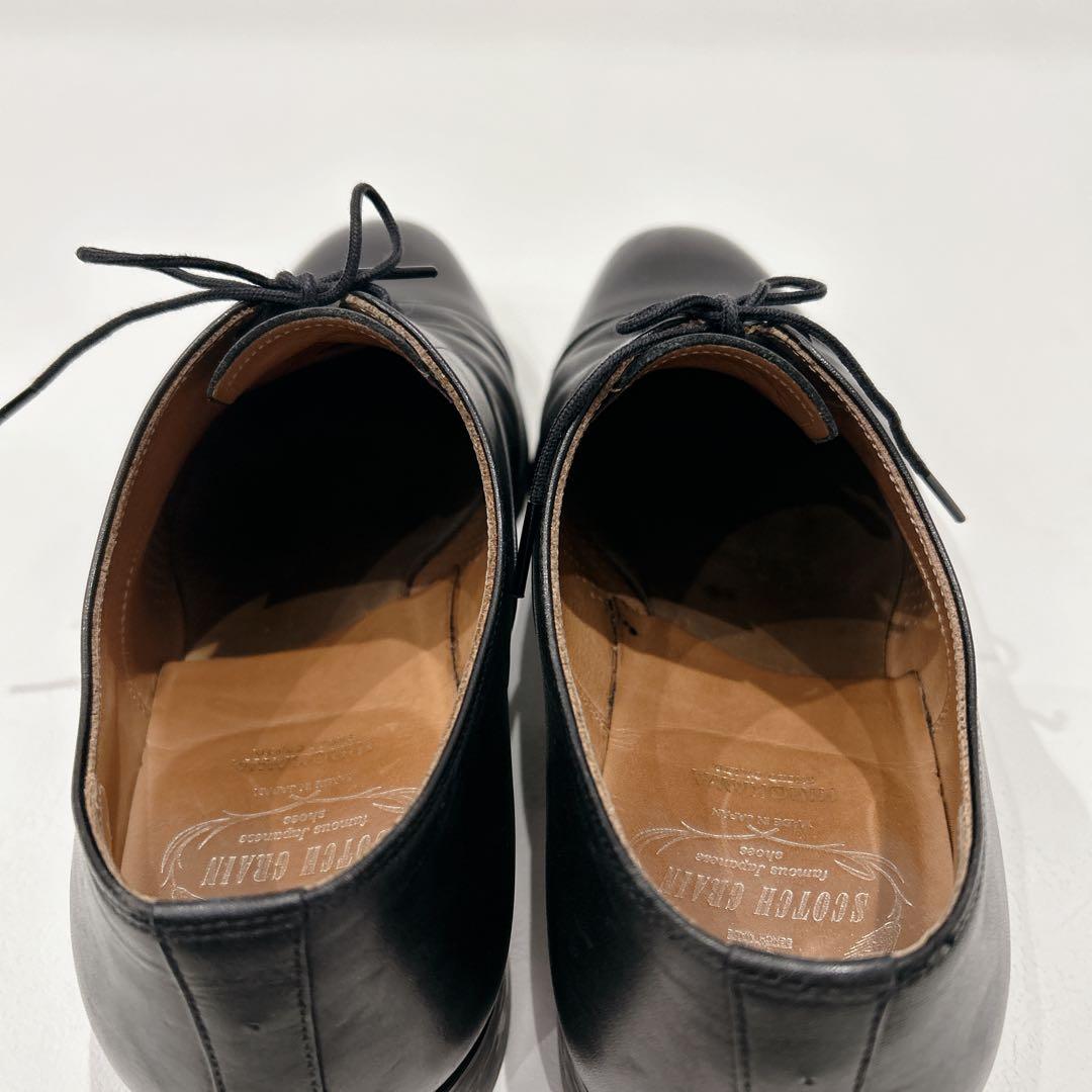美品✨スコッチグレイン ビジネスシューズ　内羽根　ストレート　黒　25