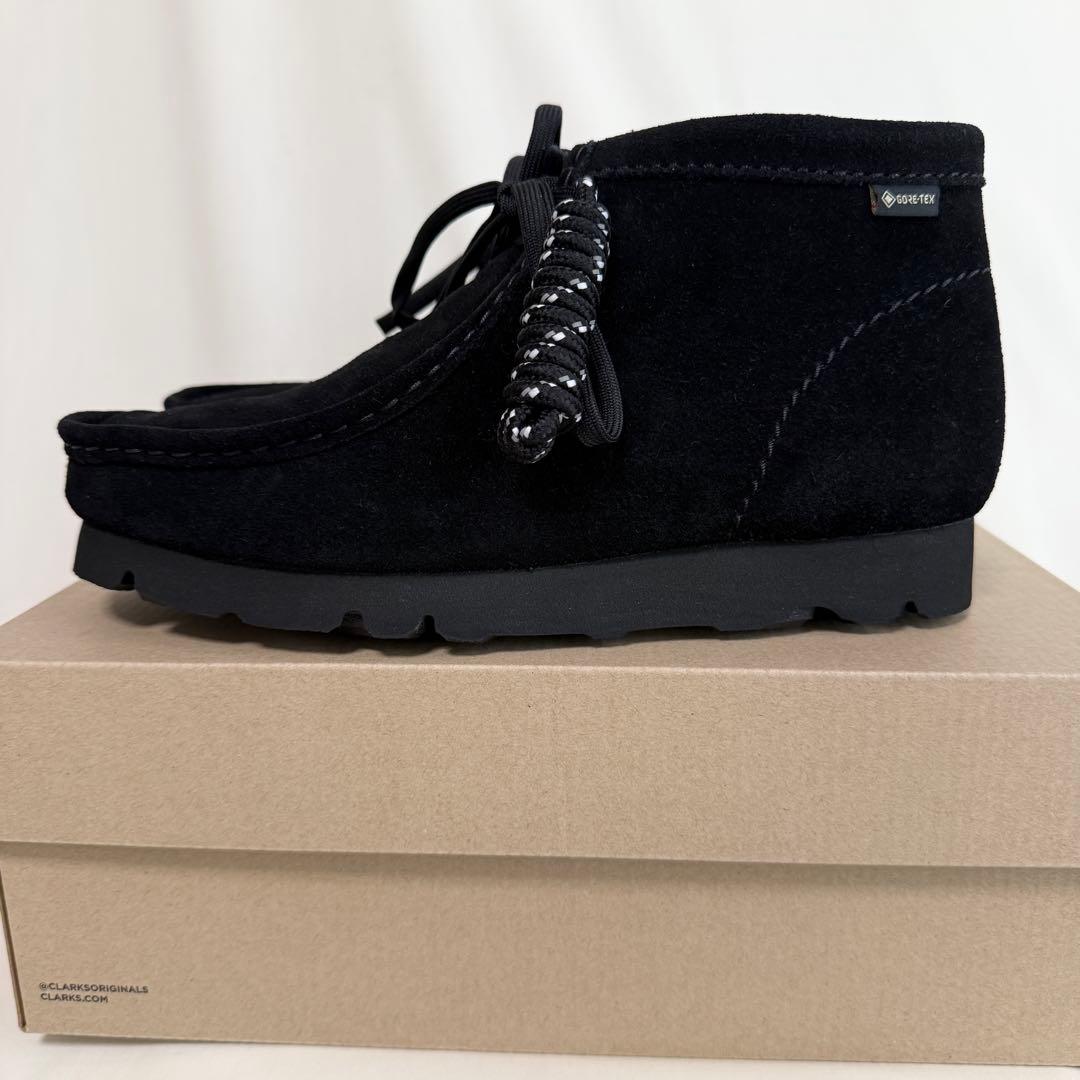 クラークス　ワラビー　ゴアテックス GORE-TEX UK7 黒　スエード　25