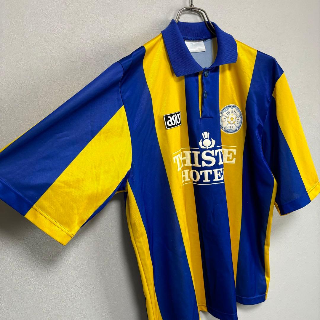 asics アシックス リーズユナイテッド ユニフォーム ゲームシャツ黄色 青