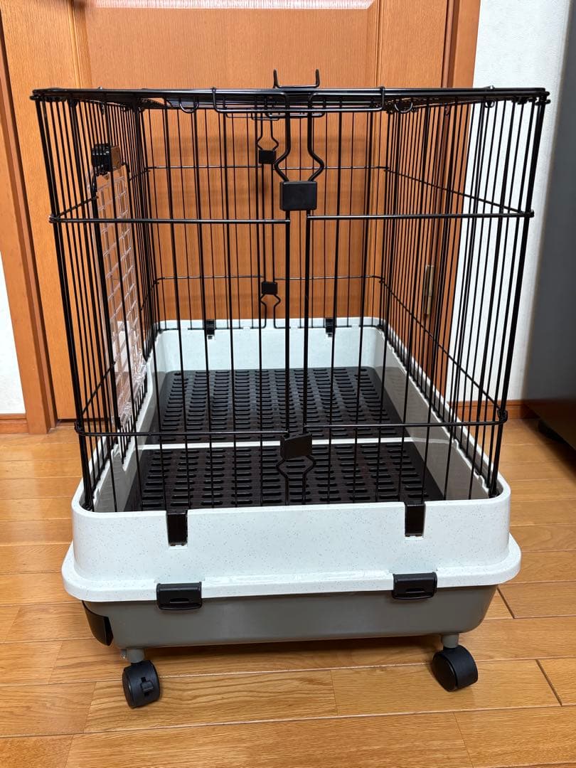 ペティオ アドメイトラパン 掃除のしやすい広々ケージ ノワール