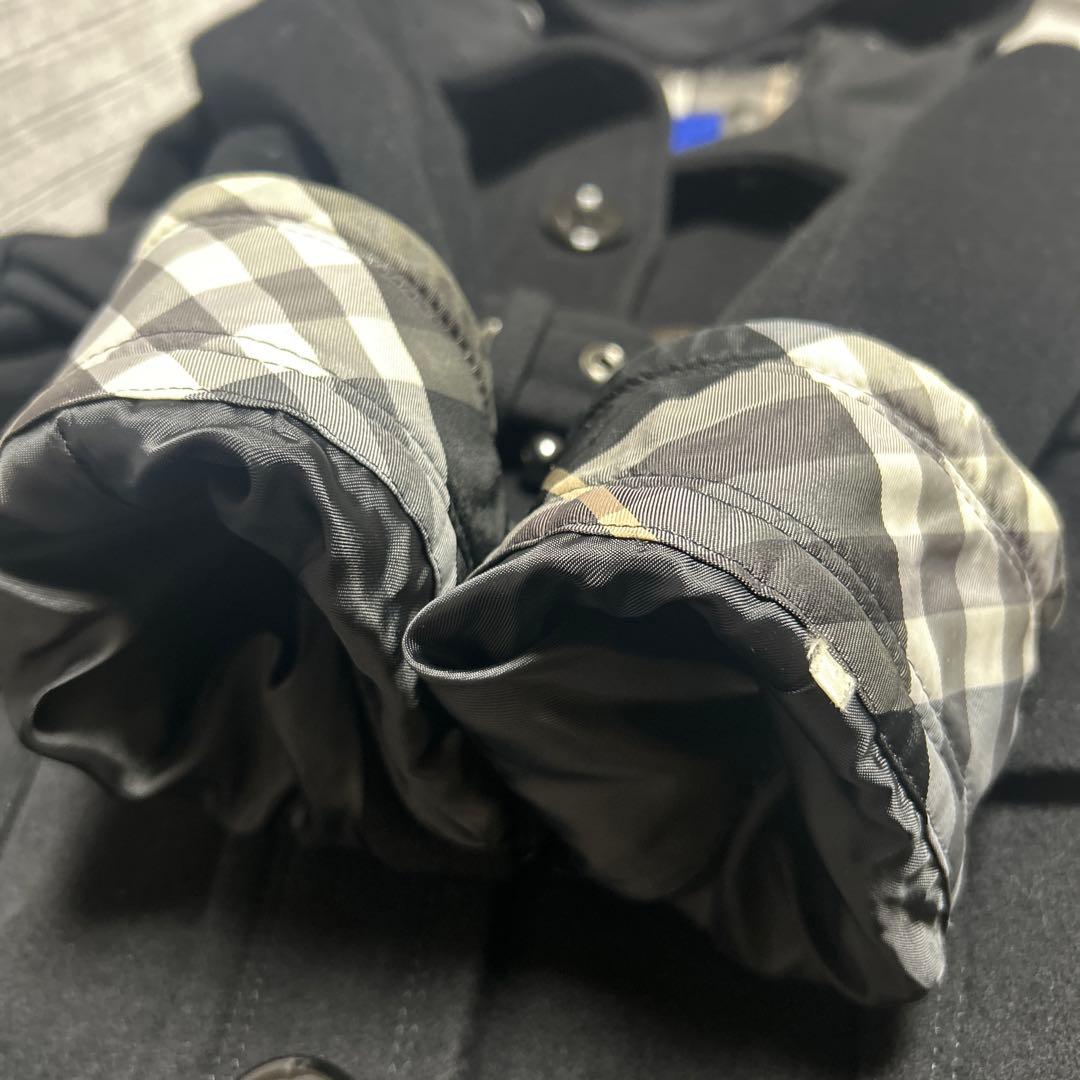 BURBERRY BLUE LABEL ロングコート38 黒　M