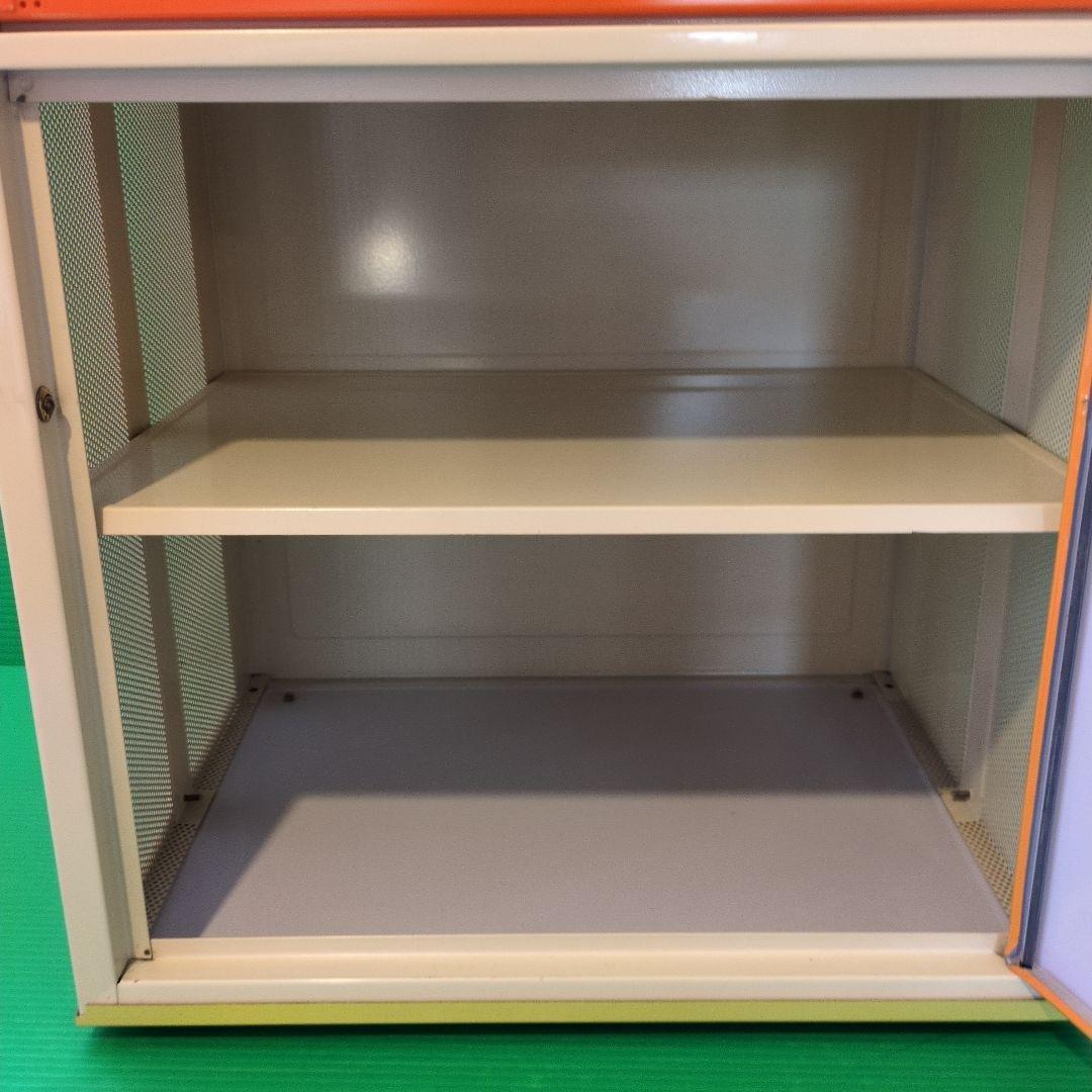 昭和レトロ　食品蚊帳　収納庫　黄色　古道具