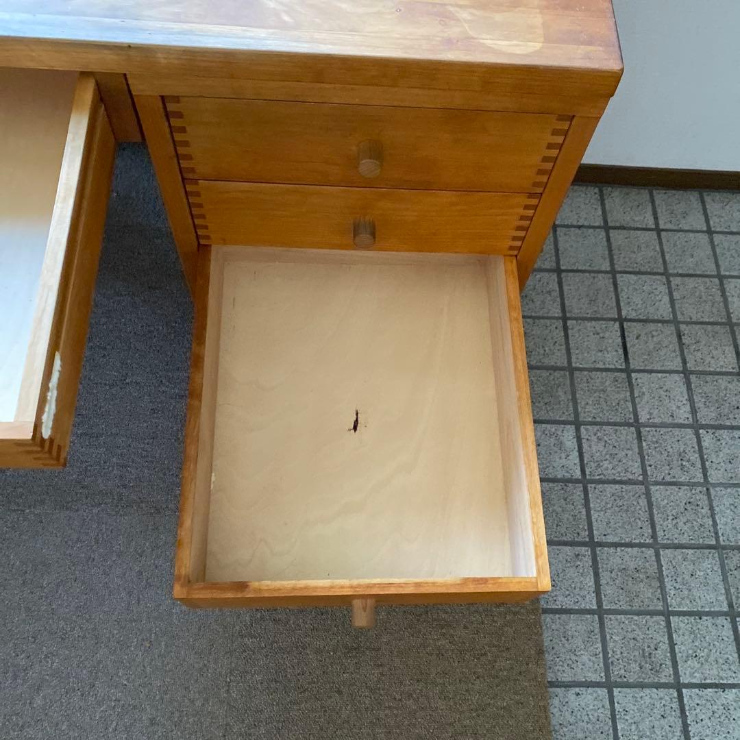 イクスス ikususu 片袖デスク アルダー材無垢 書斎デスク　机