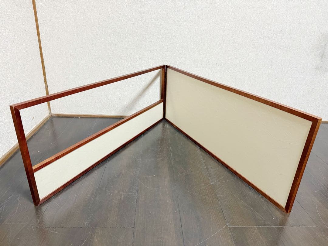 未使用 茶道具 堀内宗完作 片面 こまつふき縁 アジロ 腰風炉先屏風 板書付共箱