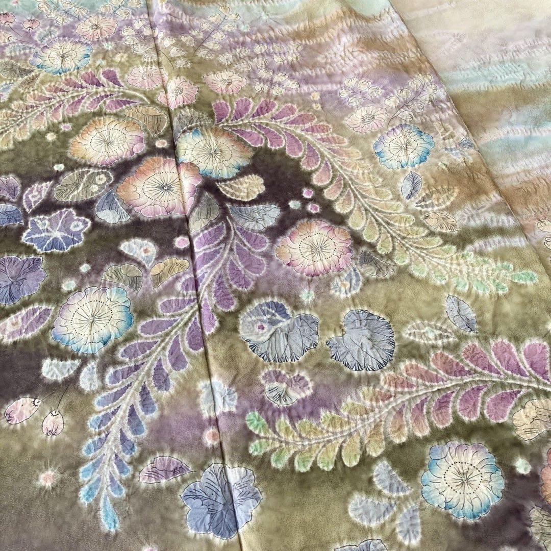 ★ゆうけい★辻ヶ花 訪問着 正絹 着物 4点 フルセット 入学式 卒業式