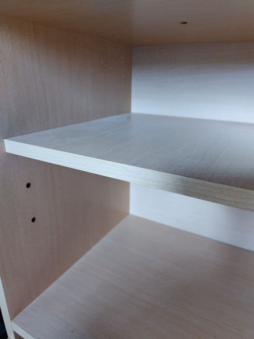 ベルメゾン　木製オープンシェルフ　棚板・引き出し付き