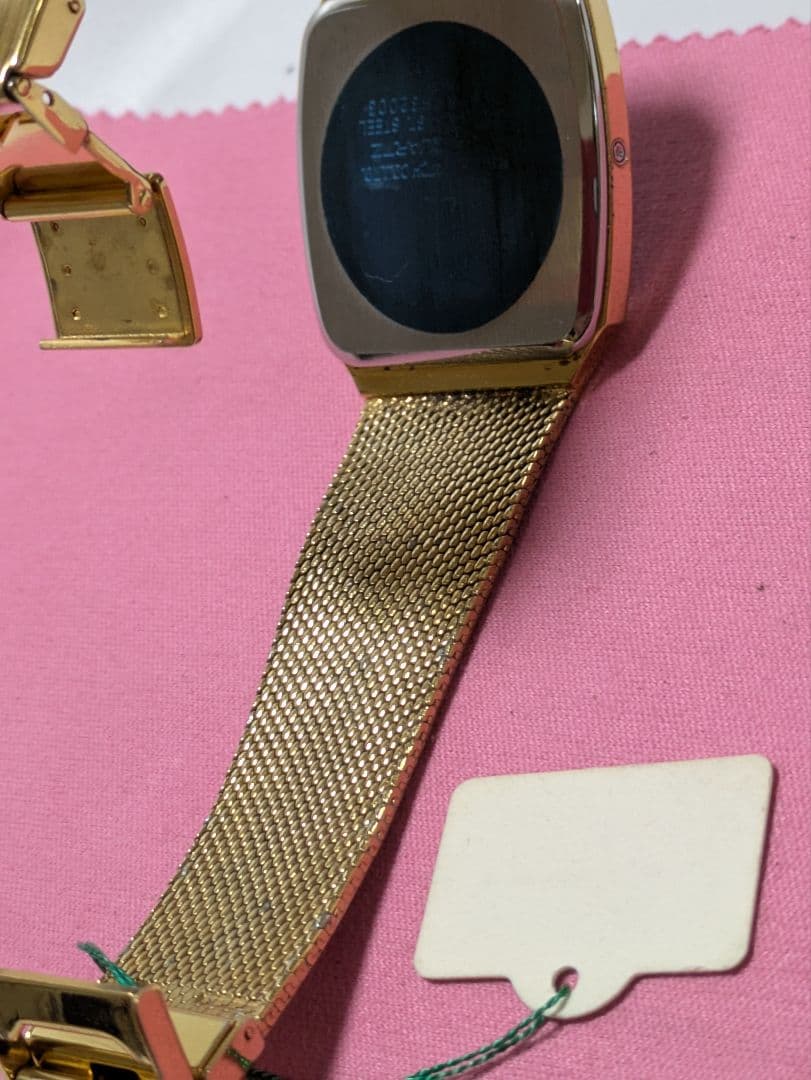 RICOH ブラック＆ ゴールド アンティーククォーツ腕時計