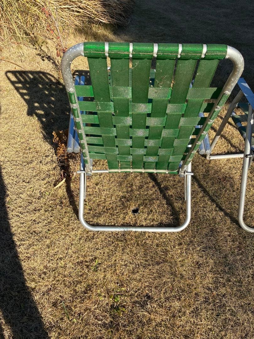 ビンテージ　アウトドアチェアー　ガーデンチェアー　2脚セット