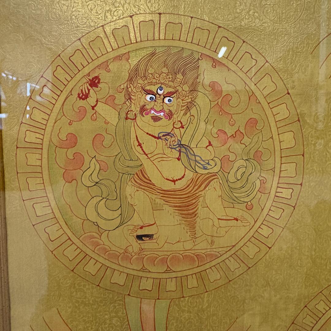 十一面千手観音 タンカ 仏画 絵画 細密画 サハスラブジャ 観音菩薩