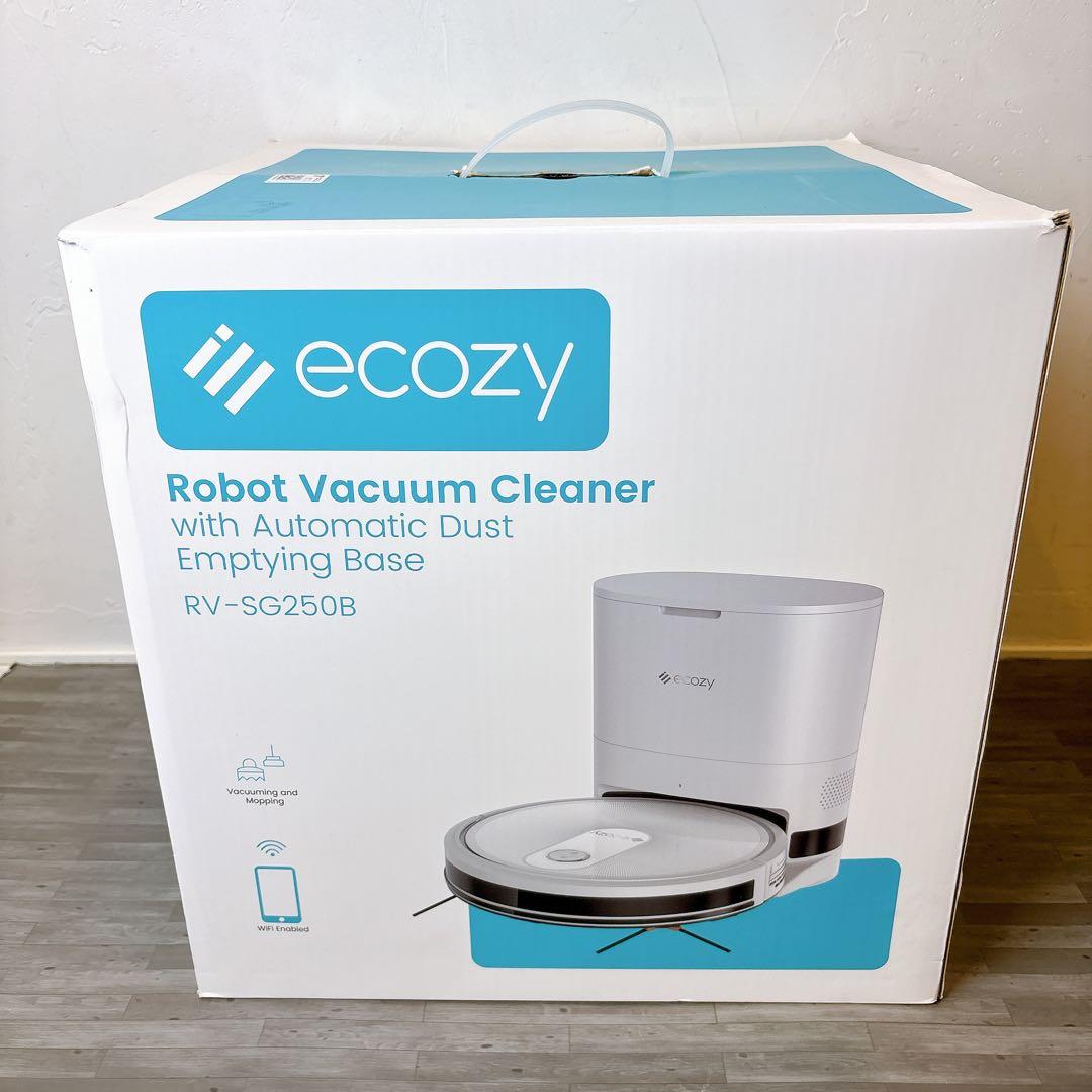 【未使用】 ecozyロボット掃除機 RV-SG250B 自動ゴミ収集機能付