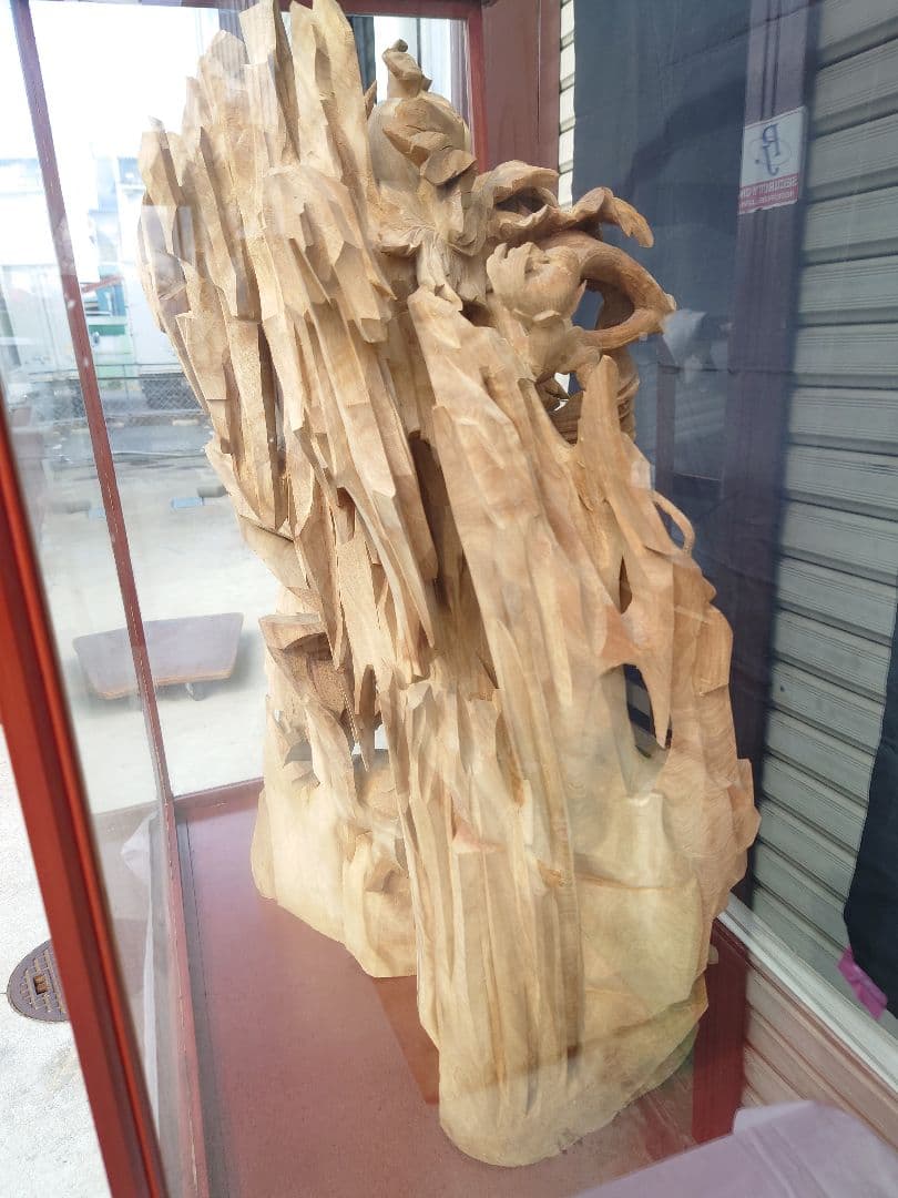 極細彫刻❗楠一刀彫瓜/逸品物/家宝/衝立/アンティーク/床置物/木彫り/送料無料