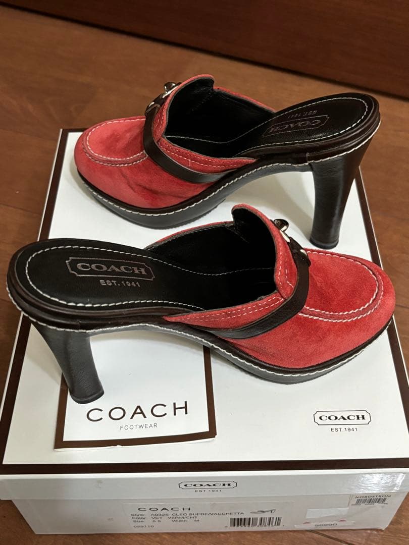 KANAKO　新品未使用　COACH　ミュール　スエード　本革包み