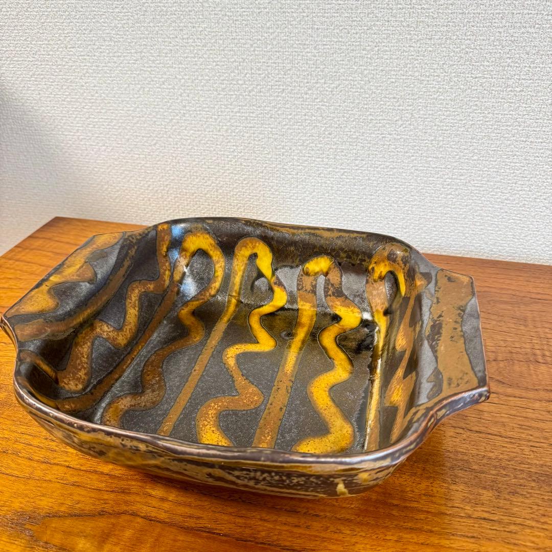 つくも窯　十場天伸さん　土鍋　スリップウェア　新品未使用品