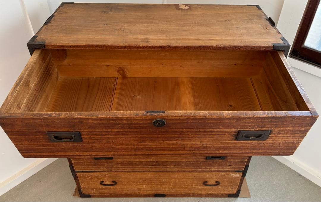 桐箪笥 4段 アンティーク 時代箪笥 和箪笥 古道具 古家具 明治