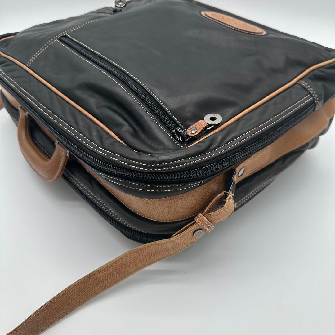 LOEWE ロエベ トラベル ビジネスバッグ レザー 鍵付き ブラック/ブラウン