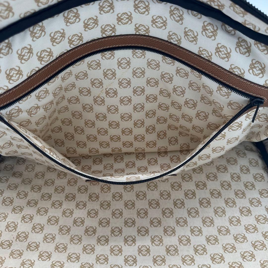 LOEWE ロエベ トラベル ビジネスバッグ レザー 鍵付き ブラック/ブラウン