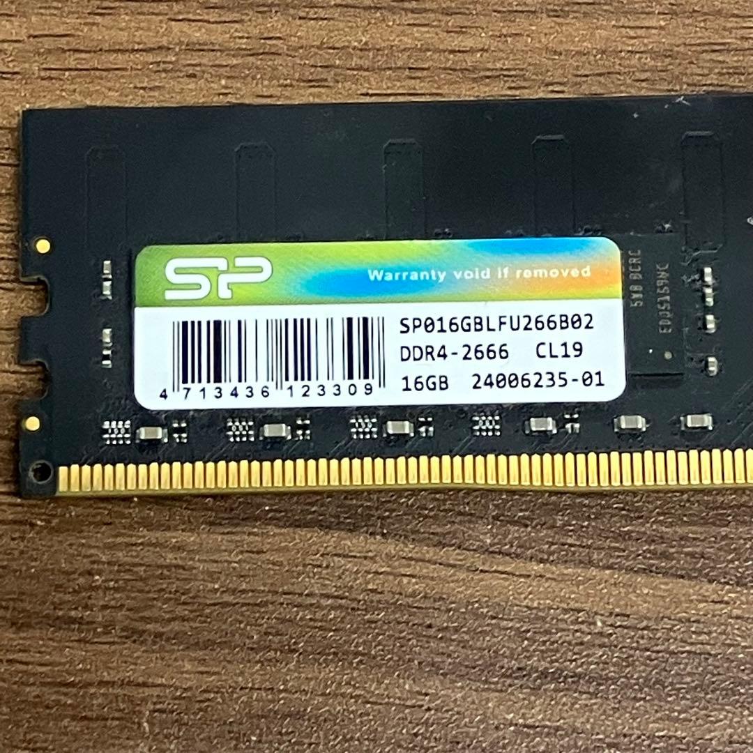 即日発送／SP 16GB DDR4 2666MHz CL19 メモリー①