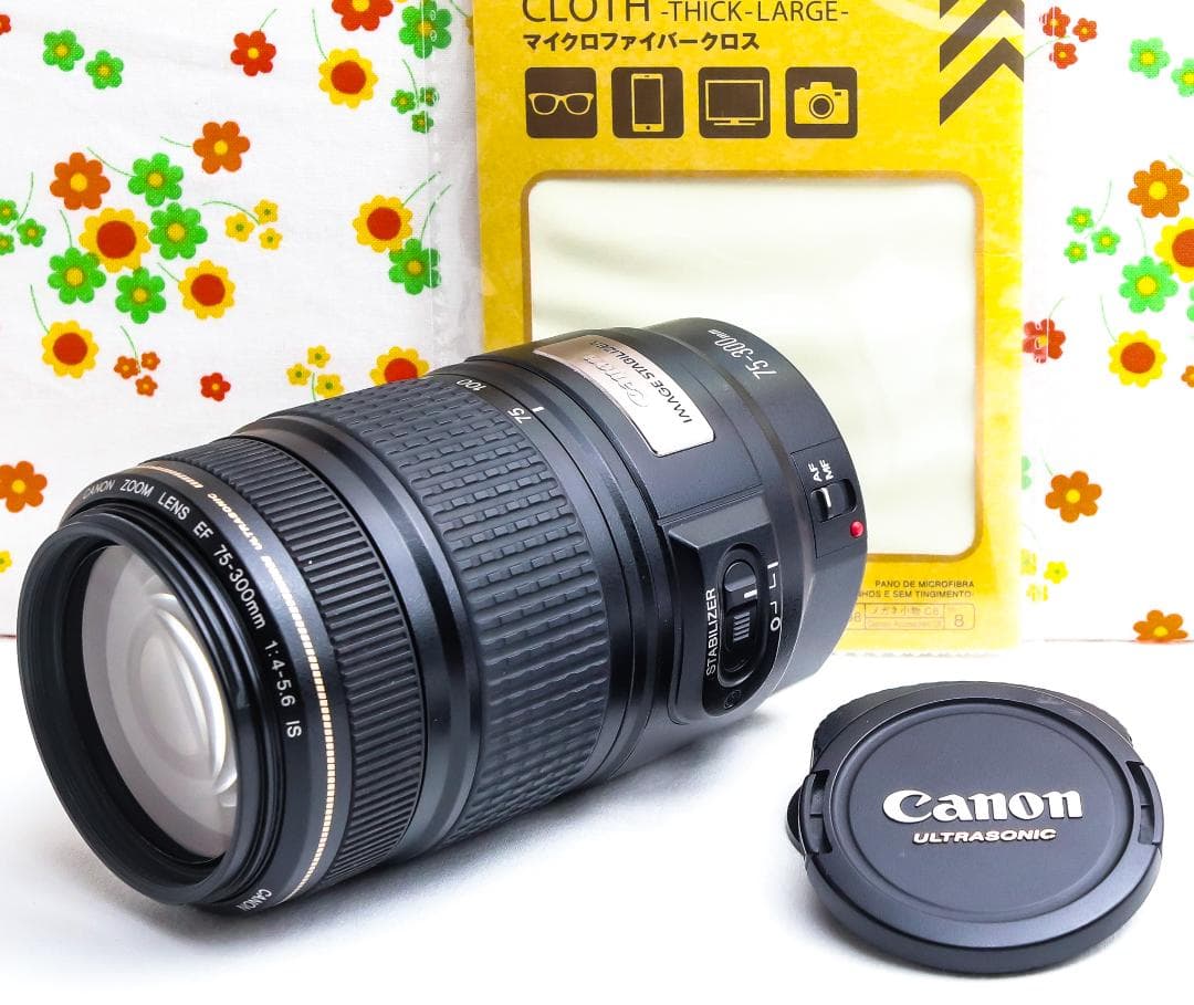 美品 Canon EF 75-300mm IS USM☆望遠レンズ☆フィルター付