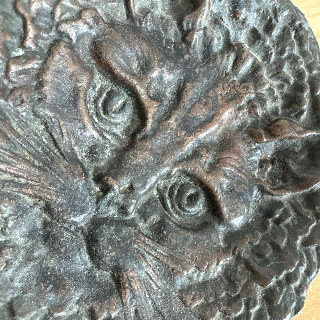 アンティーク　フランス　猫トレイ