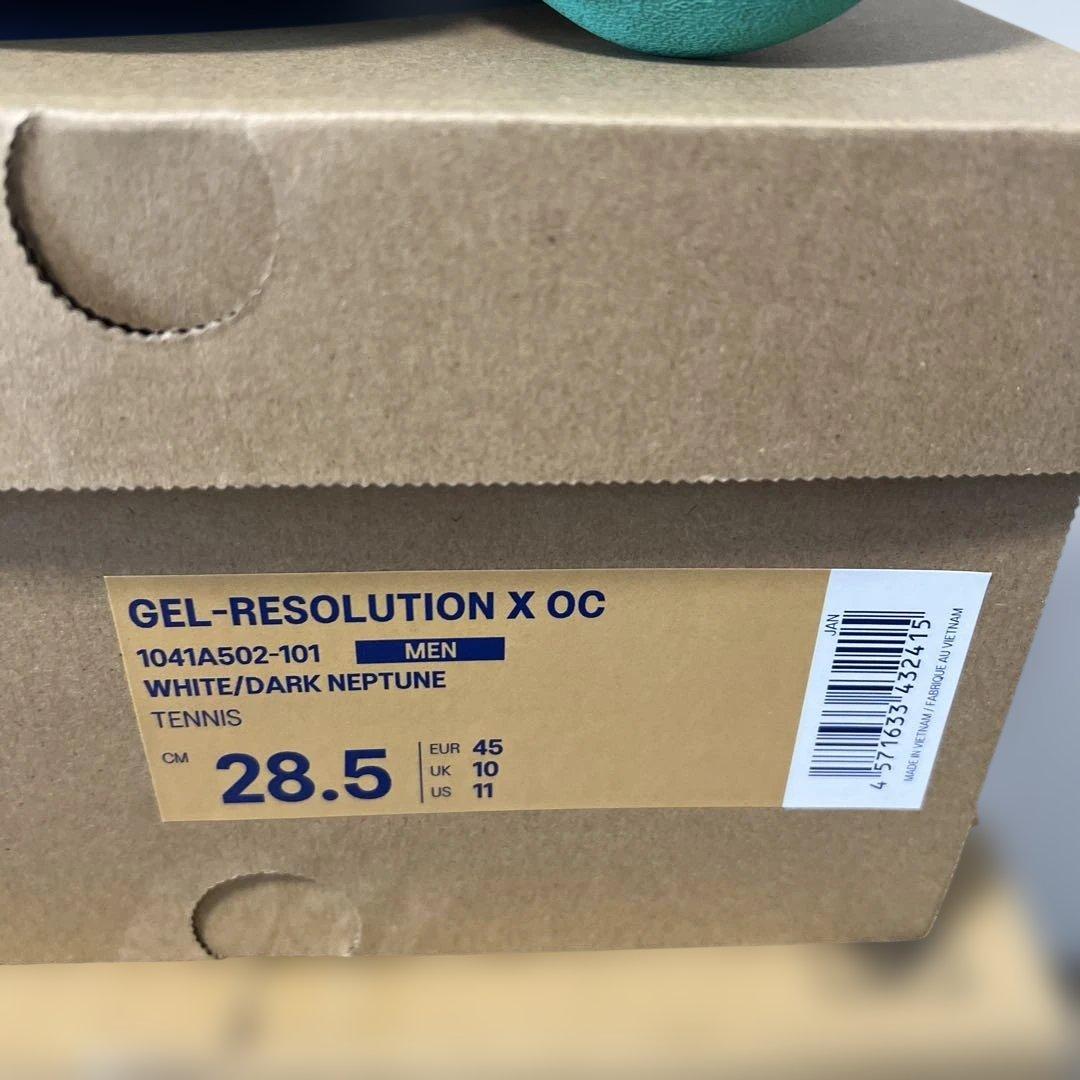 ASICS テニスシューズ 28.5cm ホワイト/グリーン