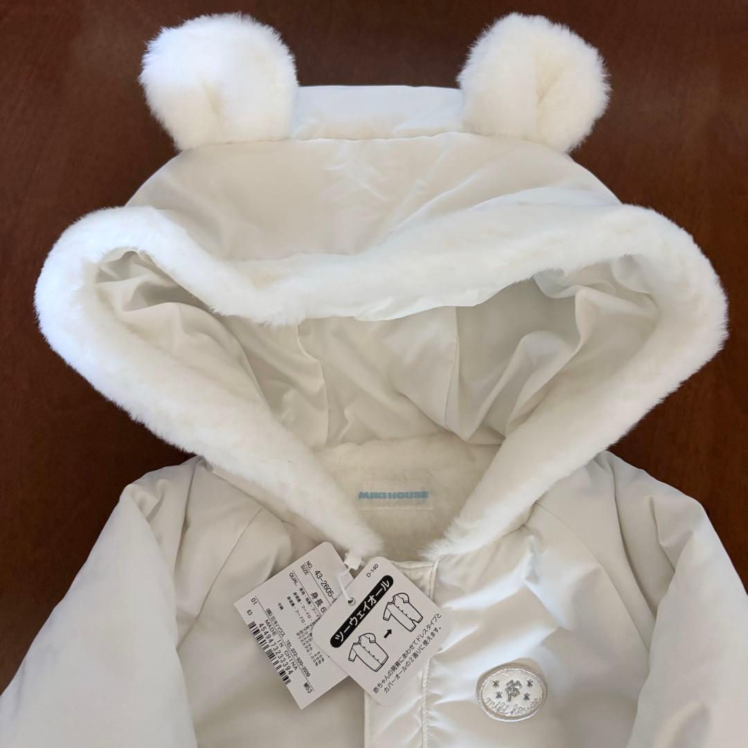 ミキハウス くま耳 ツーウェイオール 60-80cm hello133