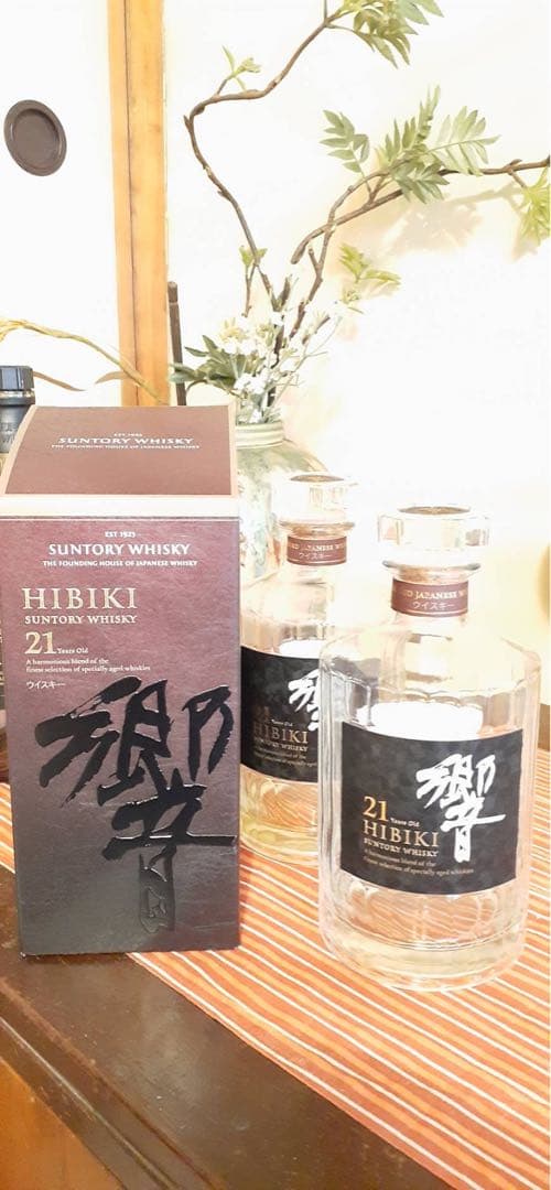 サントリー山崎18年・響21年　空瓶 箱付き　ディスプレイ・コレクション用