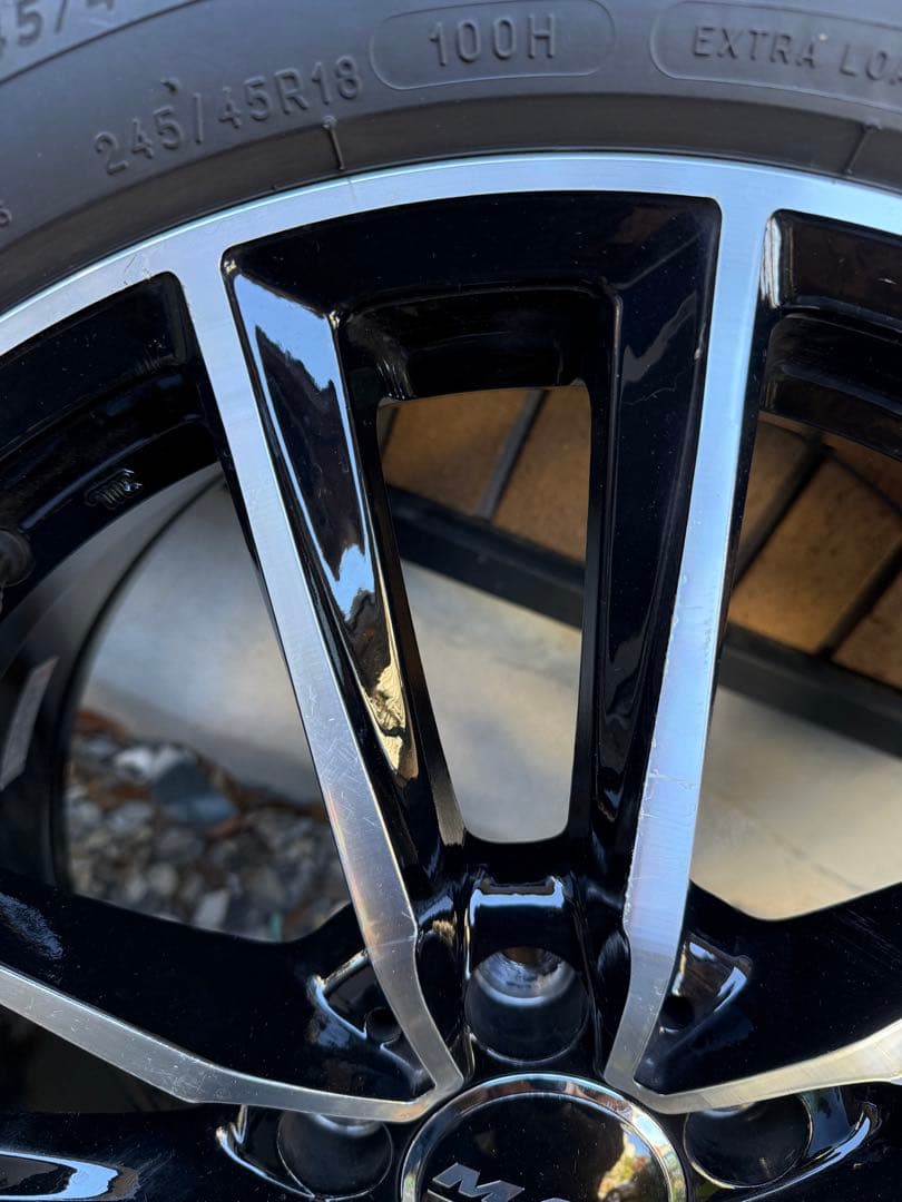 ④メルセデスE300用245/45 R18 ミシュランスタッドレスMAKホイール