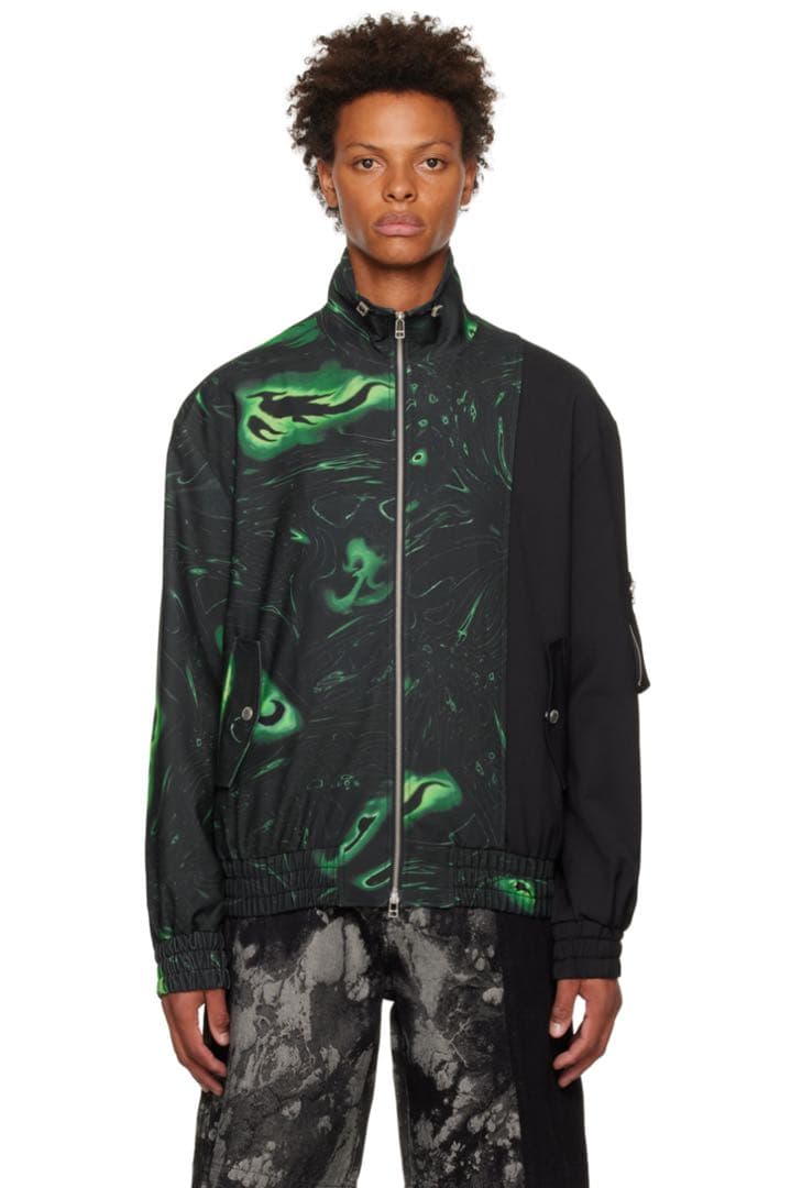 ぽ*ん様 Feng Chen Wang PRINT PANELLED JACKE