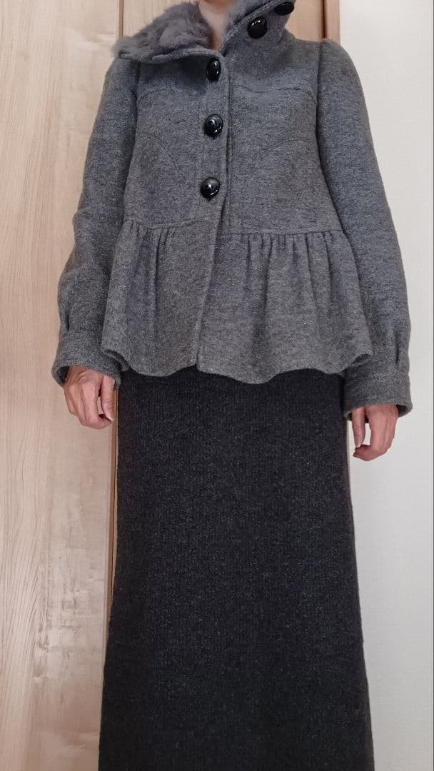 BURBERRYBLUE LABELバーバリーブルーレーベル　グレー　コート