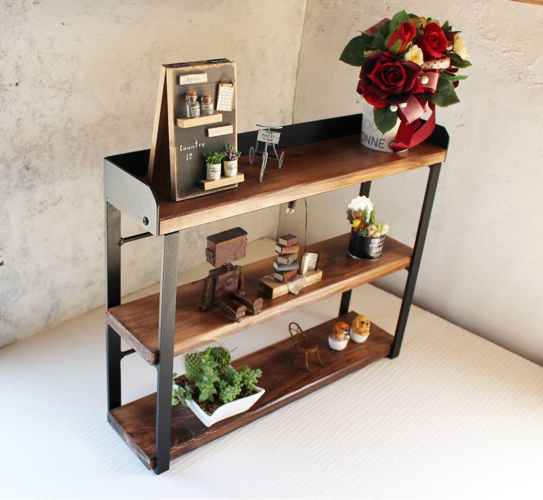 アイアンスパイスラック、調味料棚、落下防止平鉄