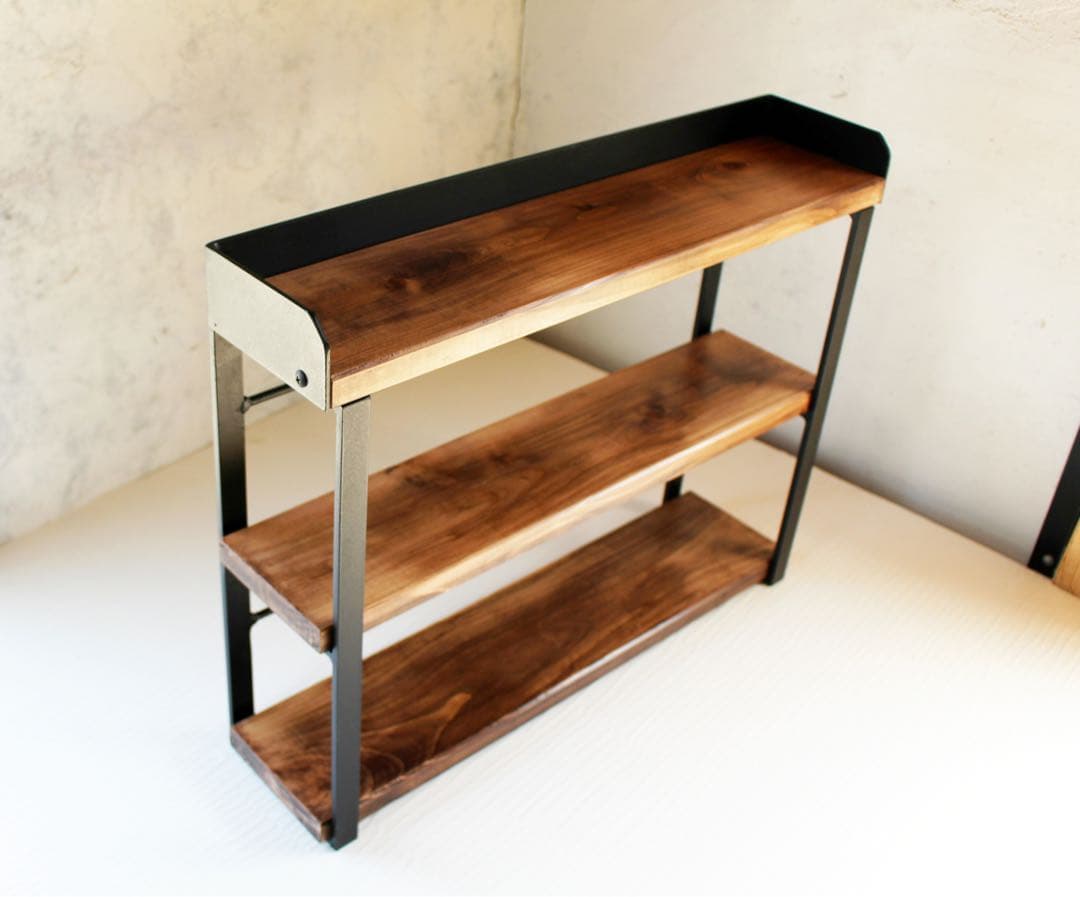 アイアンスパイスラック、調味料棚、落下防止平鉄