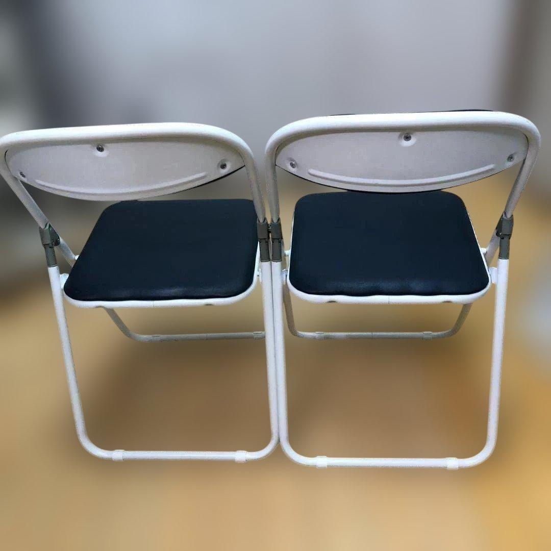 sana　４脚セット①　藤沢工業 折り畳パイプ椅子 2脚セット88338