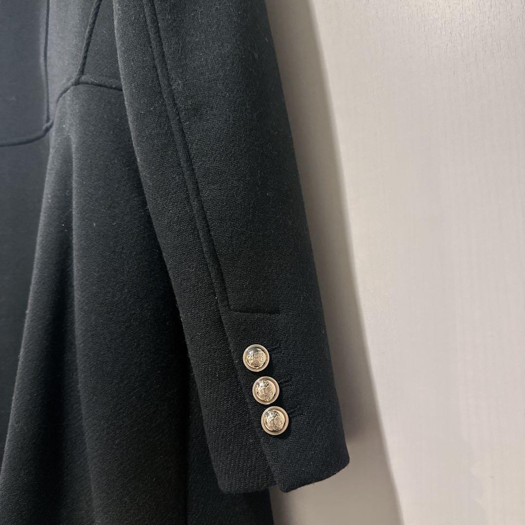 ZARA 新品 ウールダブルブレストコート ゴールドボタン L